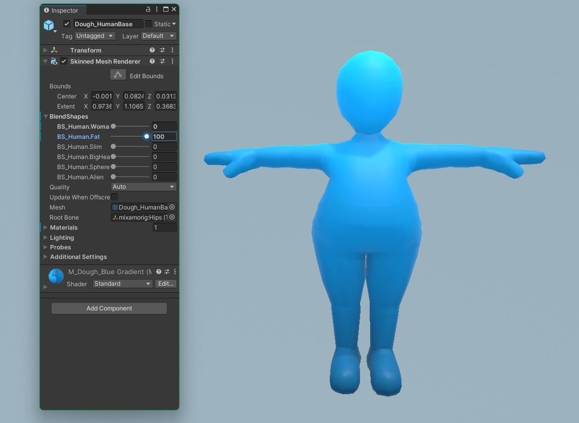 Lowpoly Human Dough Character Low-poly 3D model_17