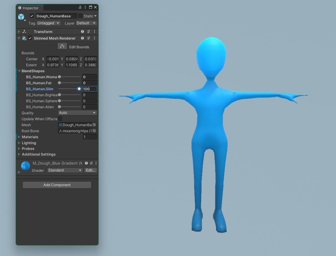 Lowpoly Human Dough Character Low-poly 3D model_15