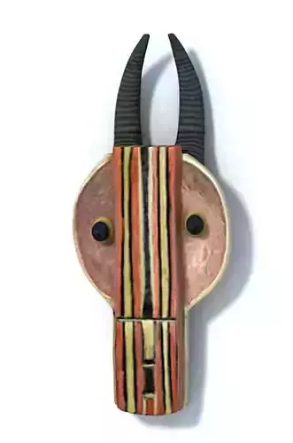 African Wood Mask Decoration