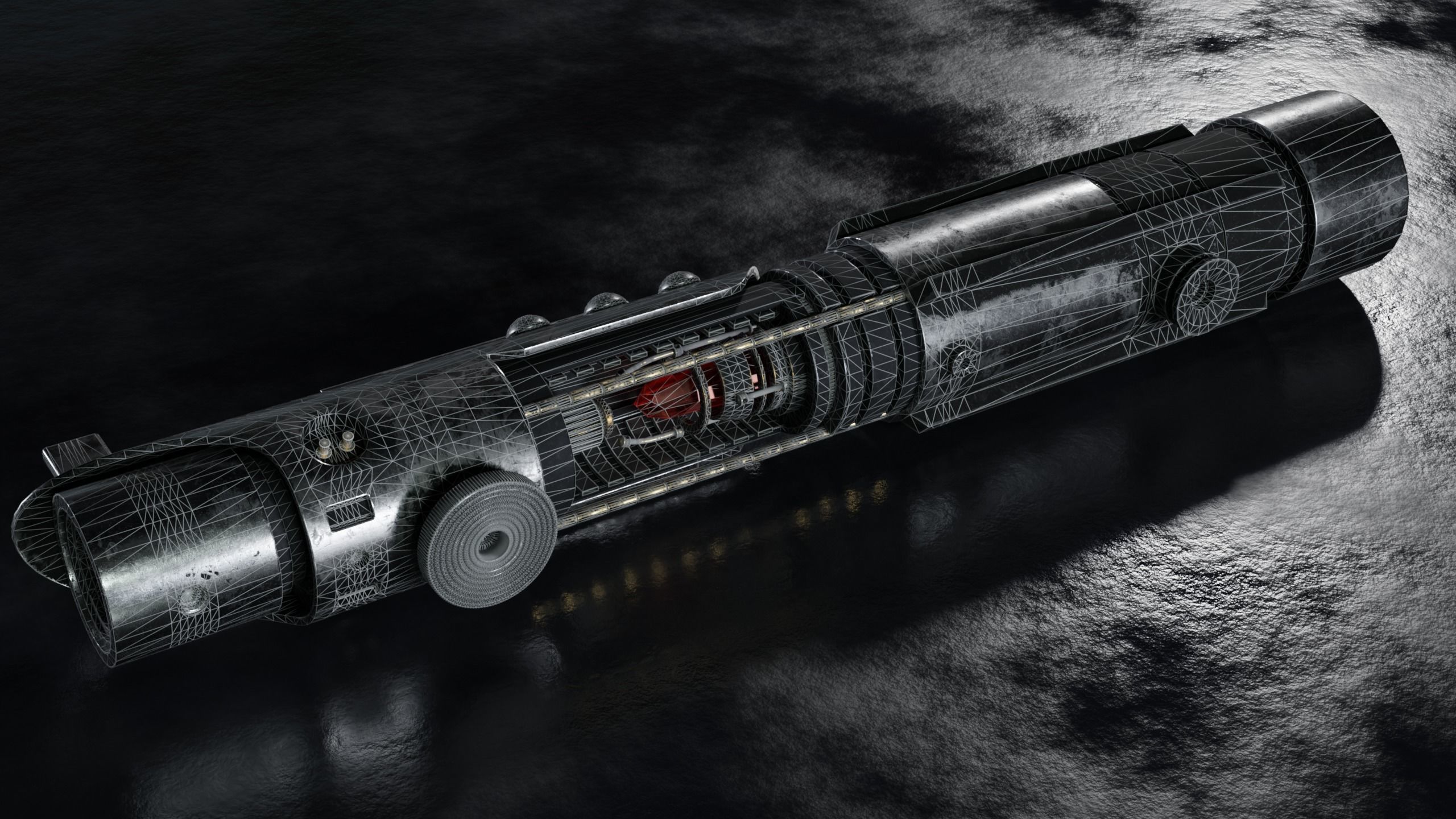 Starkillers lightsaber 3D model_5