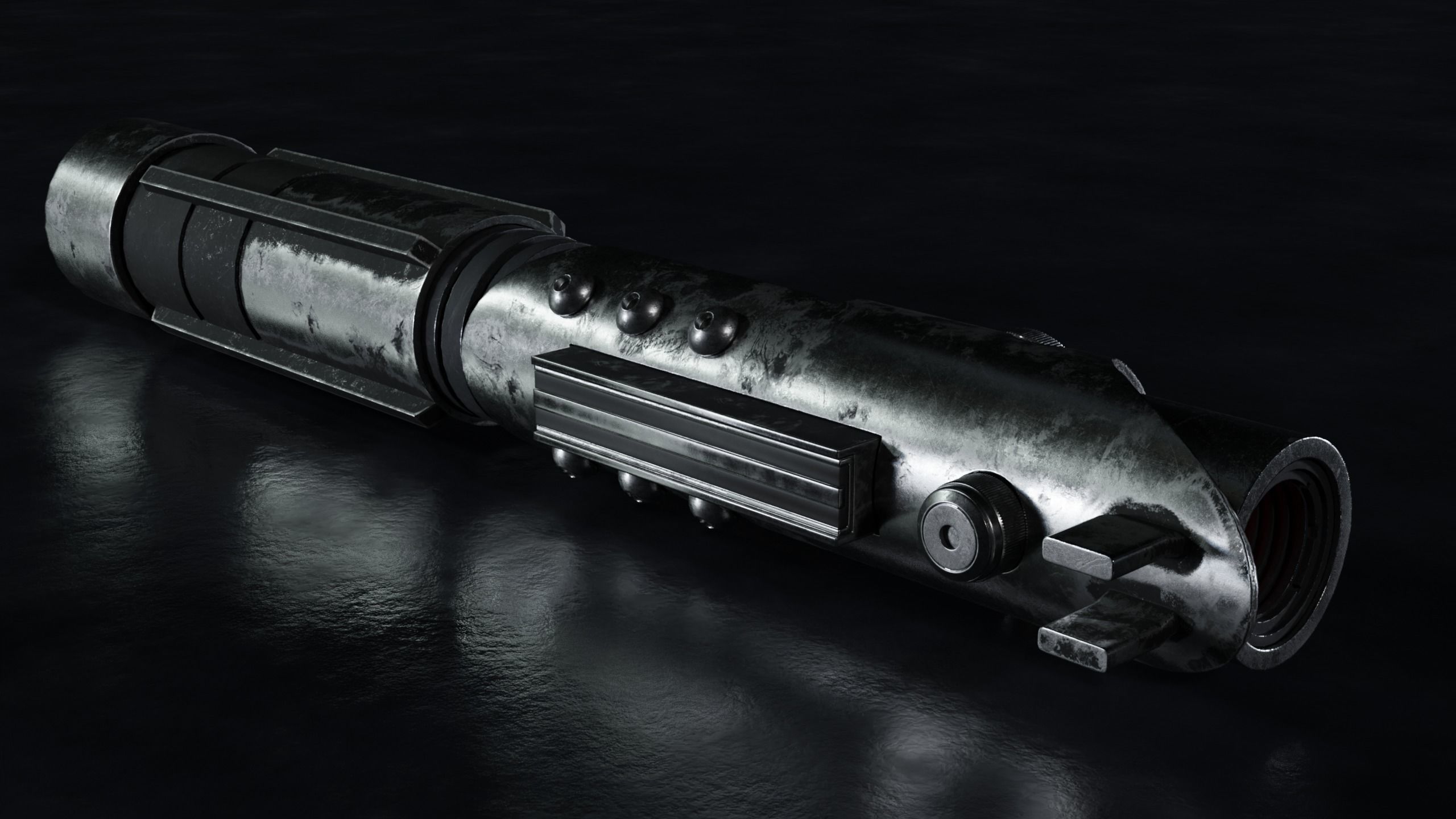 Starkillers lightsaber 3D model_1