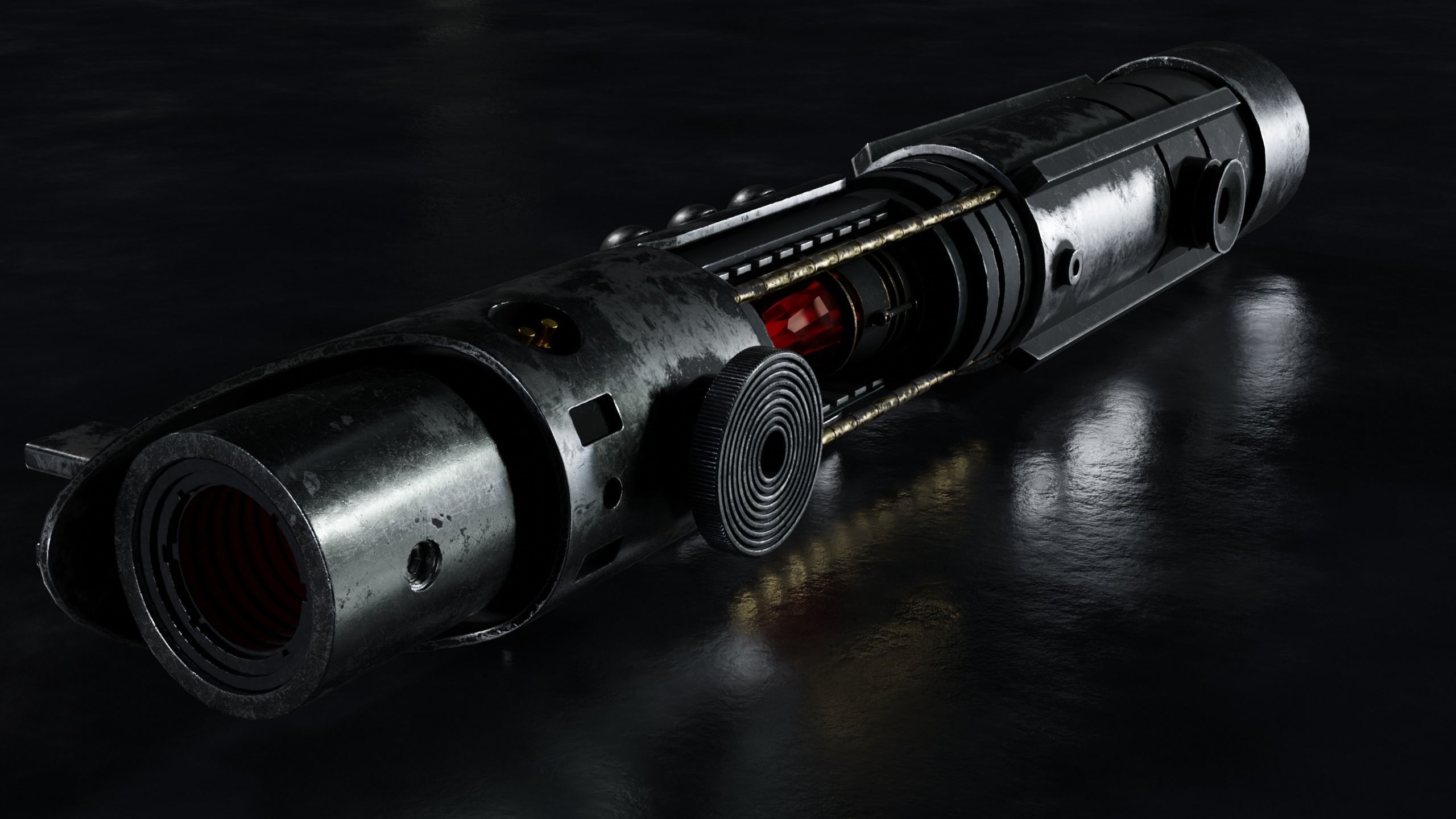 Starkillers lightsaber 3D model_2