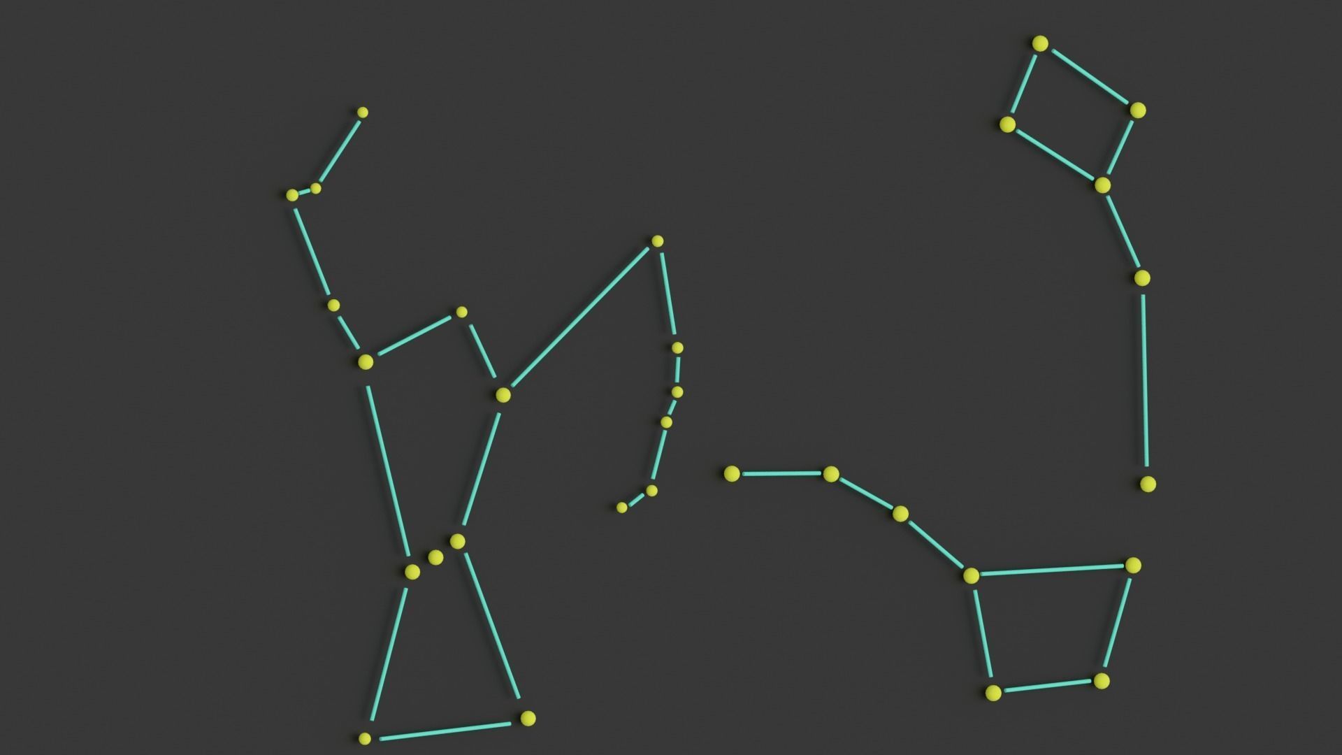 Orion Ursa Minor Ursa Major Constellation 3D model_3