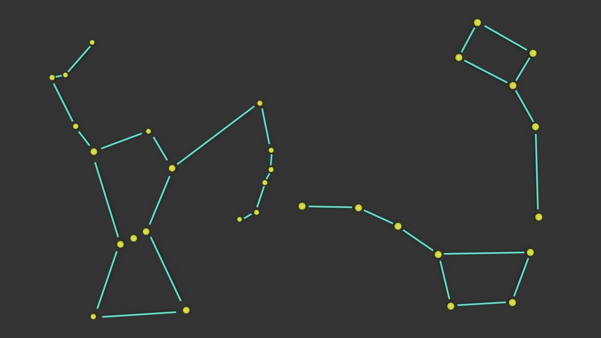 Orion Ursa Minor Ursa Major Constellation 3D model_1