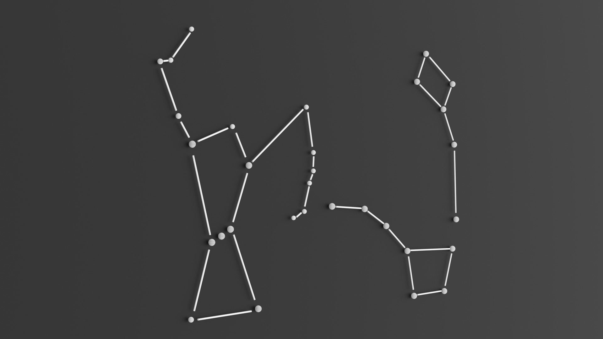 Orion Ursa Minor Ursa Major Constellation 3D model_4