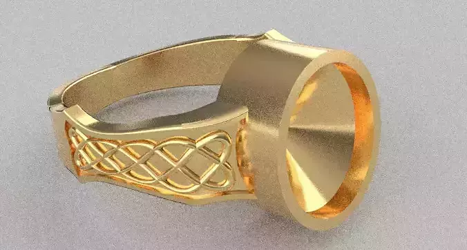 ring of the kelsky type for the emerald stone 3D print model