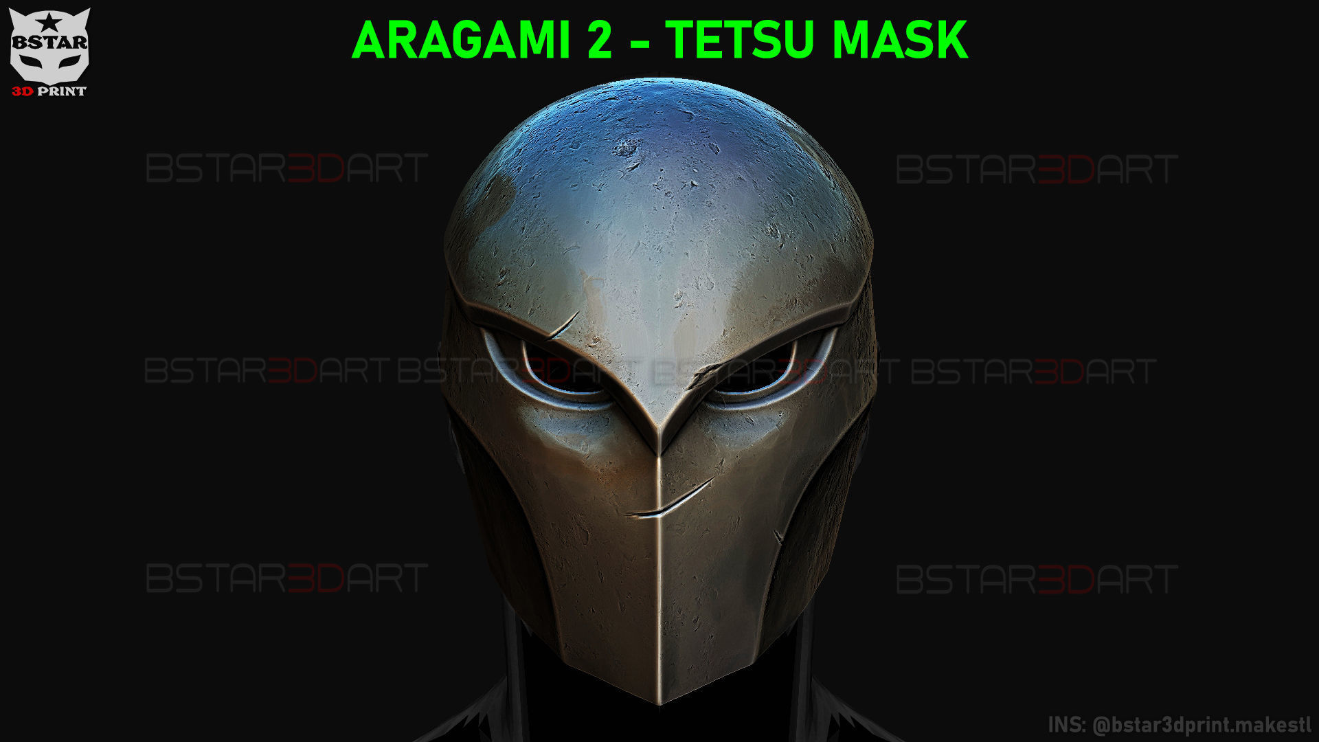 Aragami 2 Mask - Tetsu Mask - High Quality Details 3D print model_1