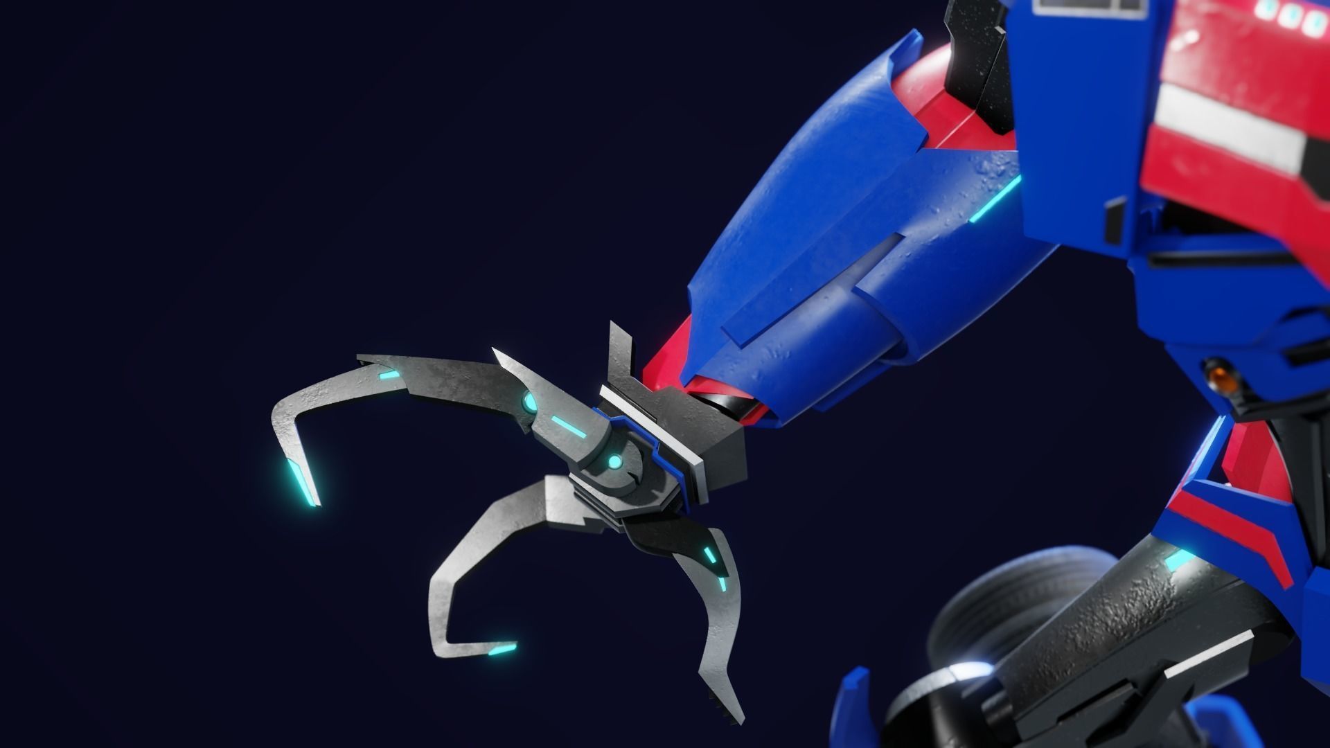 Ultra Magnus Transformers Prime Character Rig Low-poly 3D model_5