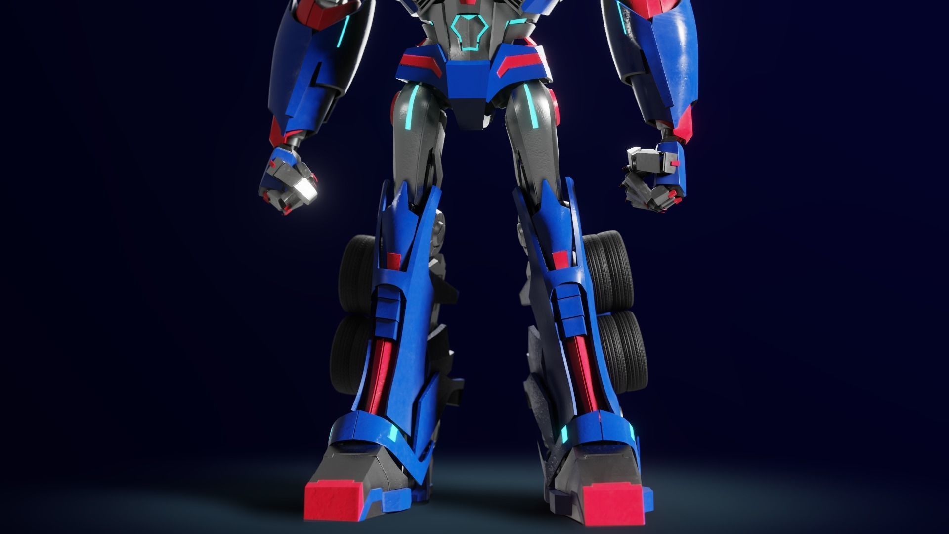 Ultra Magnus Transformers Prime Character Rig Low-poly 3D model_3