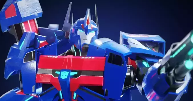  Ultra Magnus Transformers Prime Character Rig Low-poly 3D model