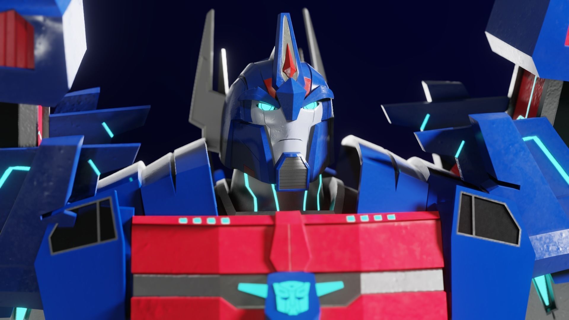 Ultra Magnus Transformers Prime Character Rig Low-poly 3D model_9