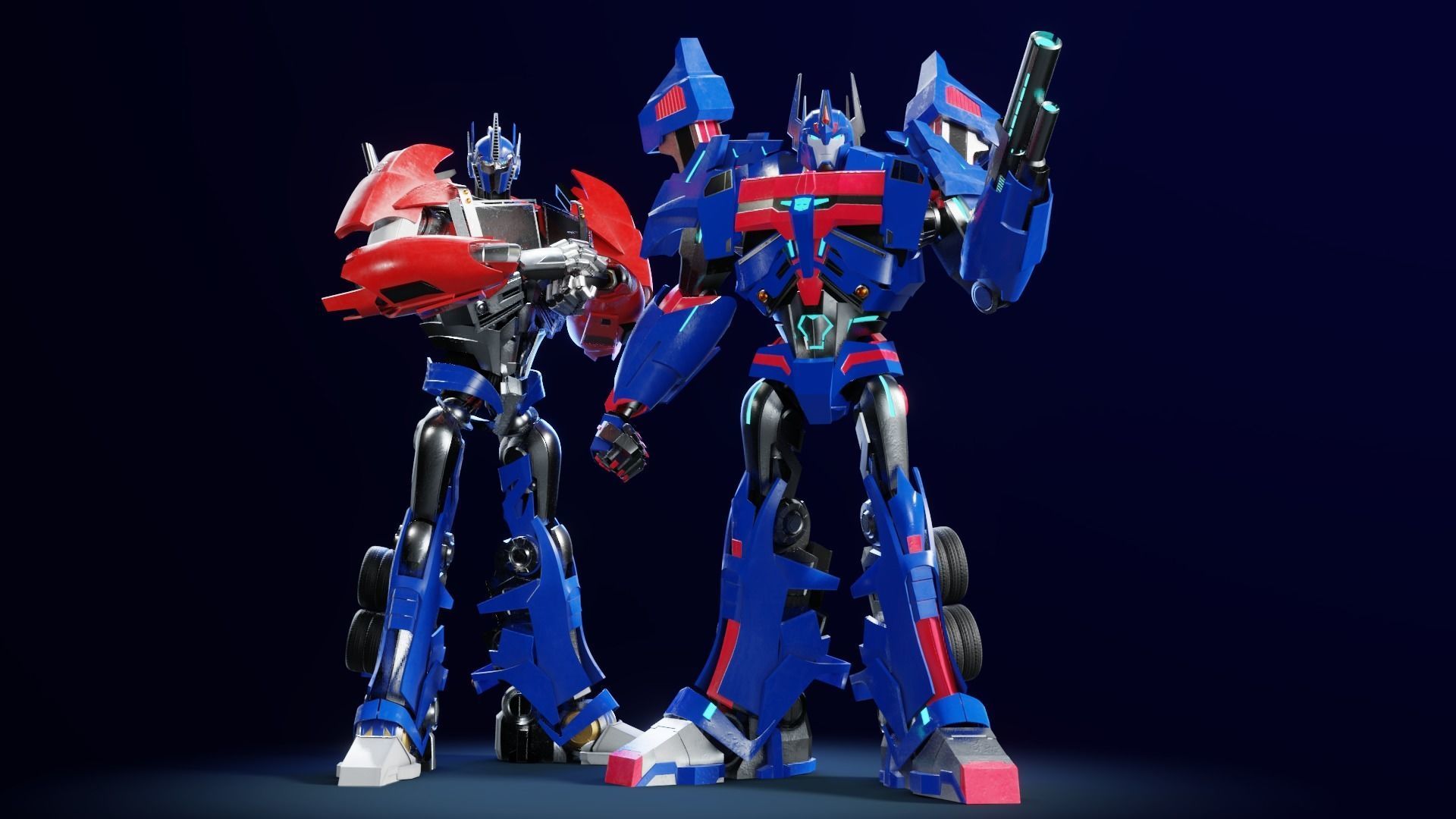 Ultra Magnus Transformers Prime Character Rig Low-poly 3D model_10