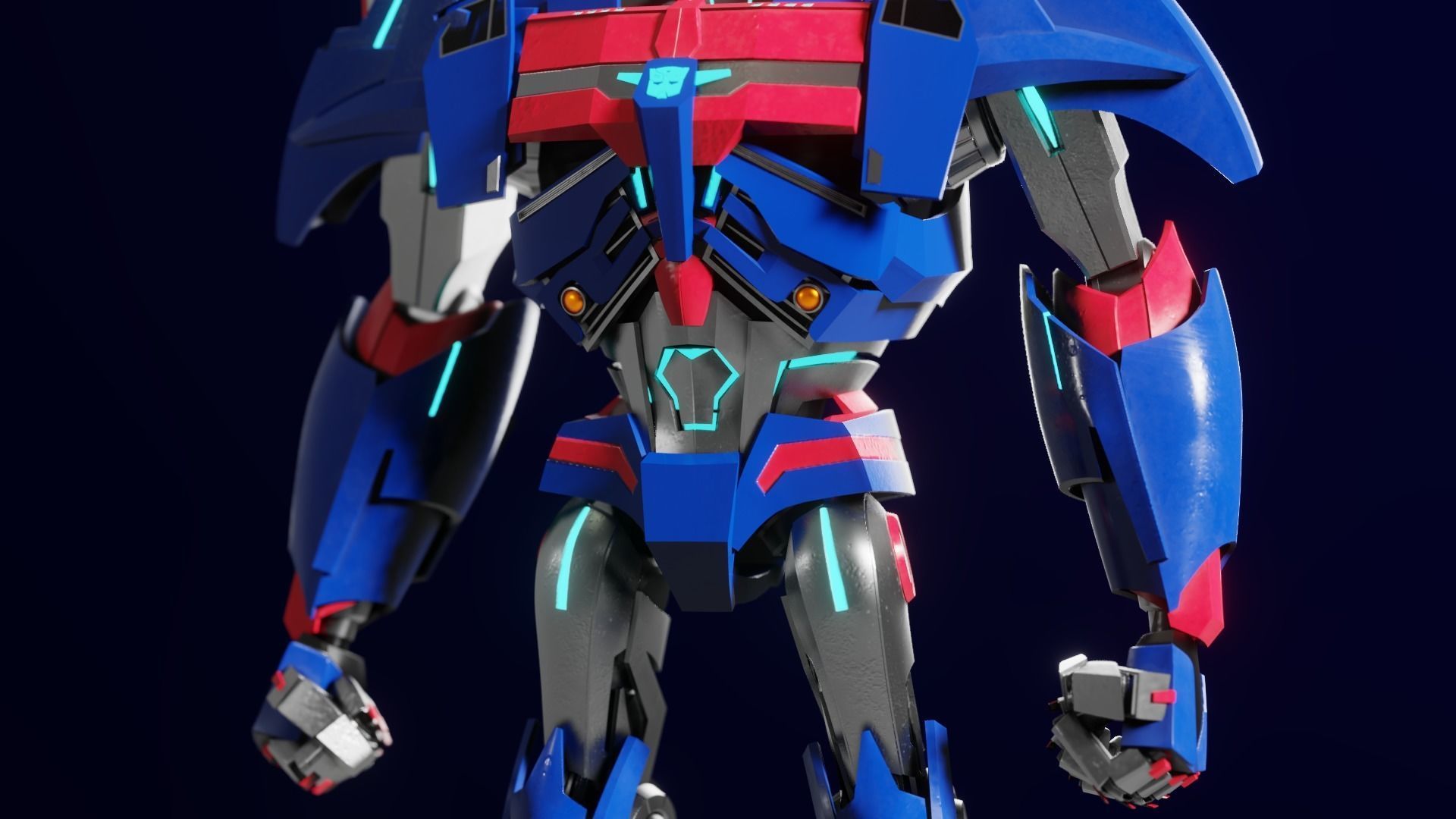 Ultra Magnus Transformers Prime Character Rig Low-poly 3D model_8