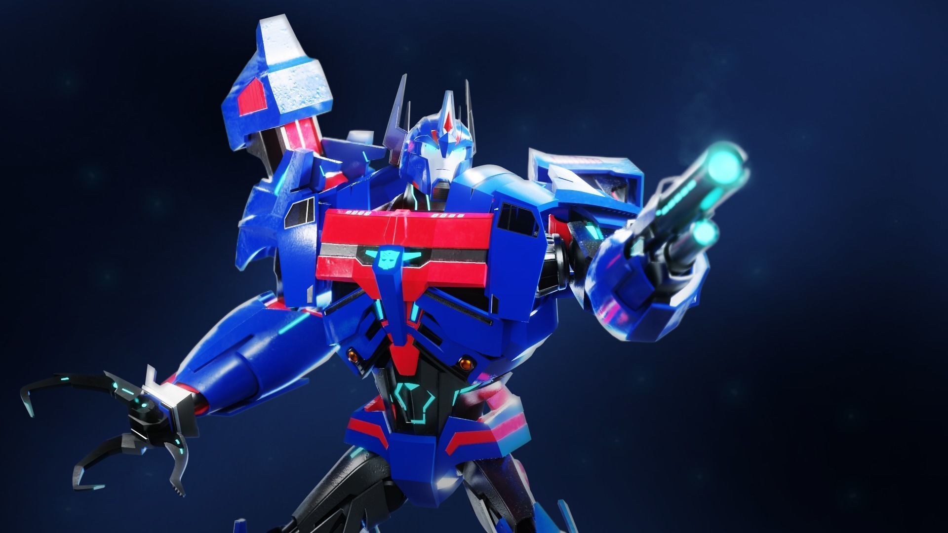 Ultra Magnus Transformers Prime Character Rig Low-poly 3D model_2