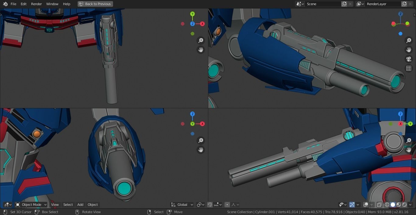 Ultra Magnus Transformers Prime Character Rig Low-poly 3D model_18