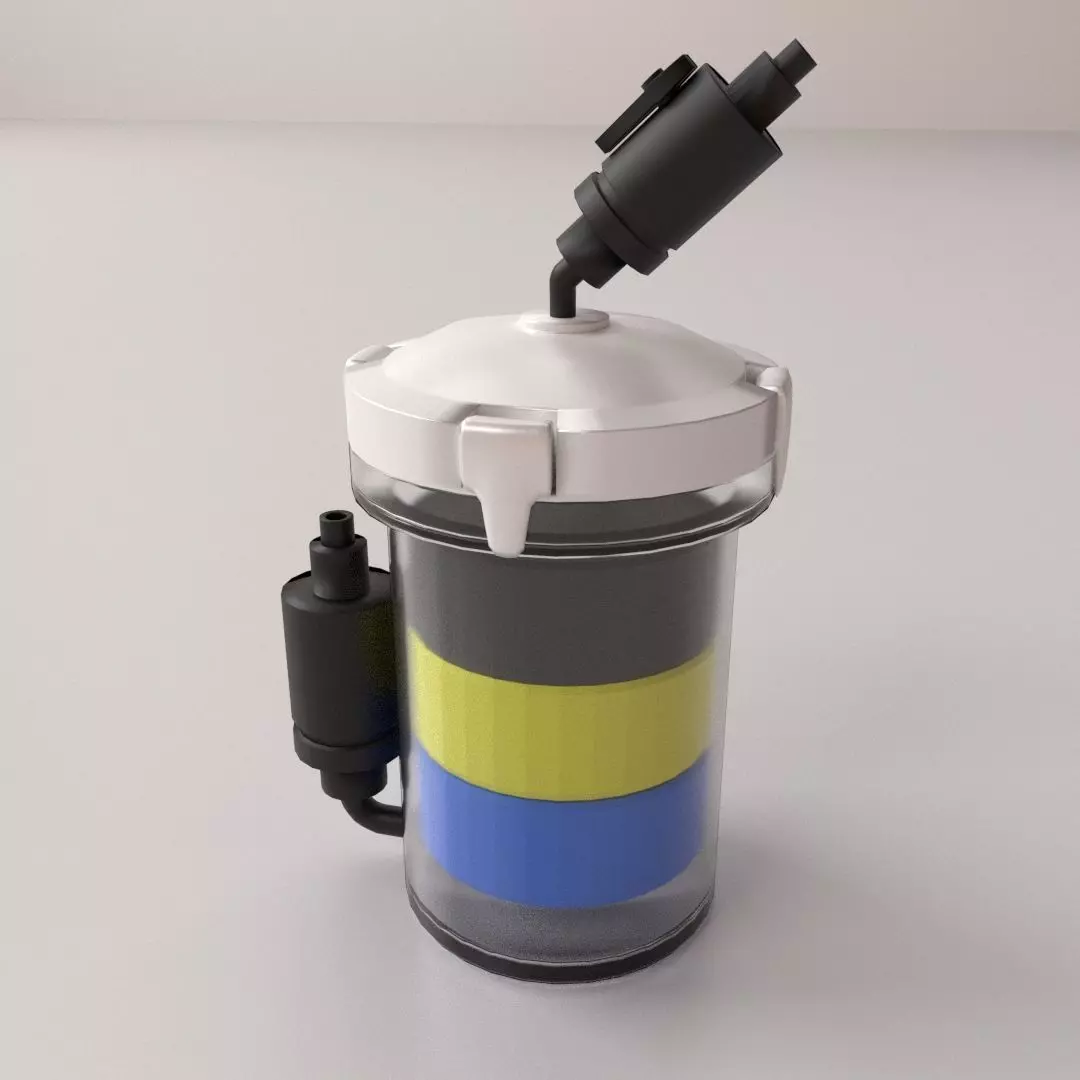 Canister Filter 3D model_0