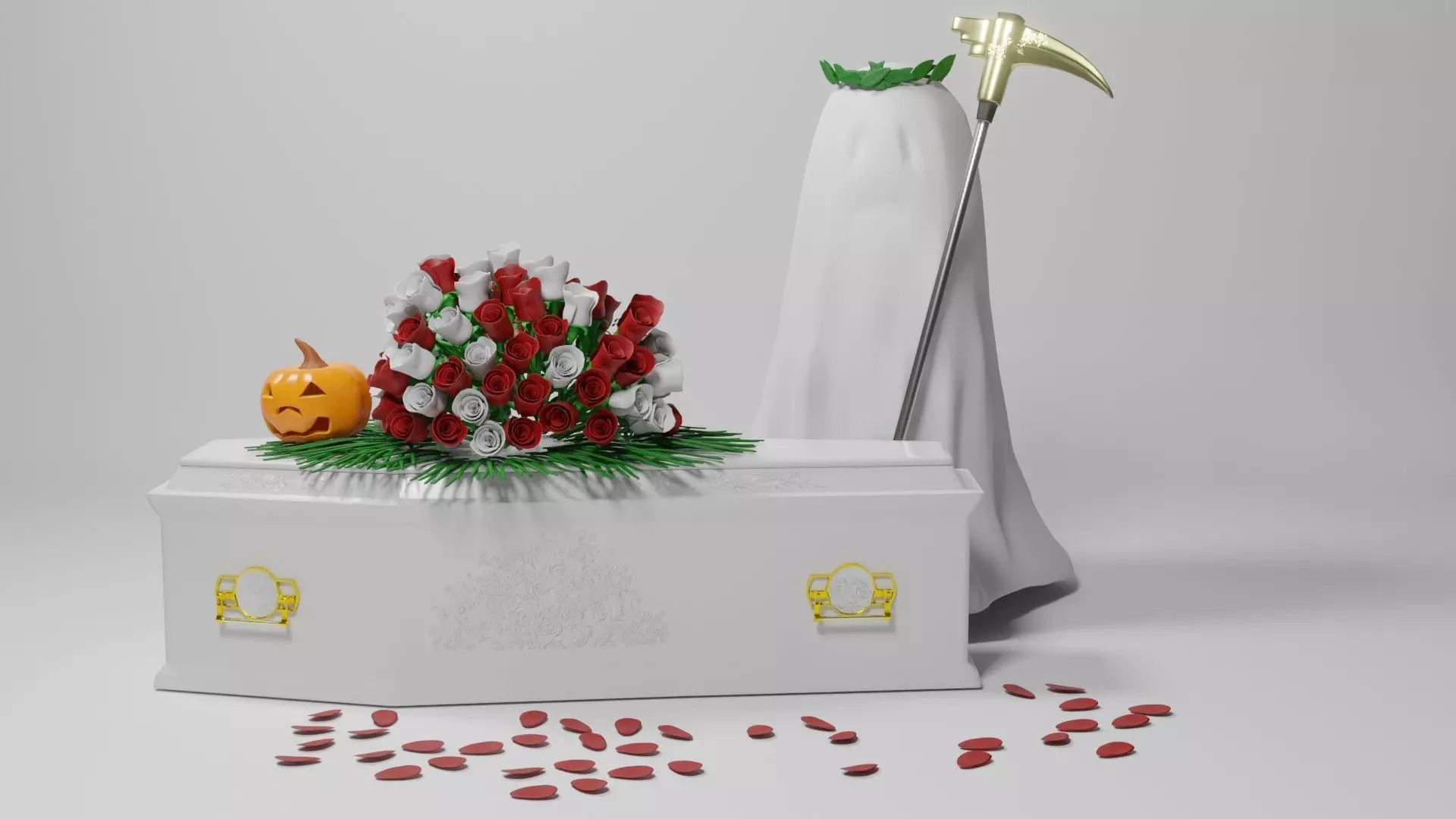 the beauty of halloween 3D model_0