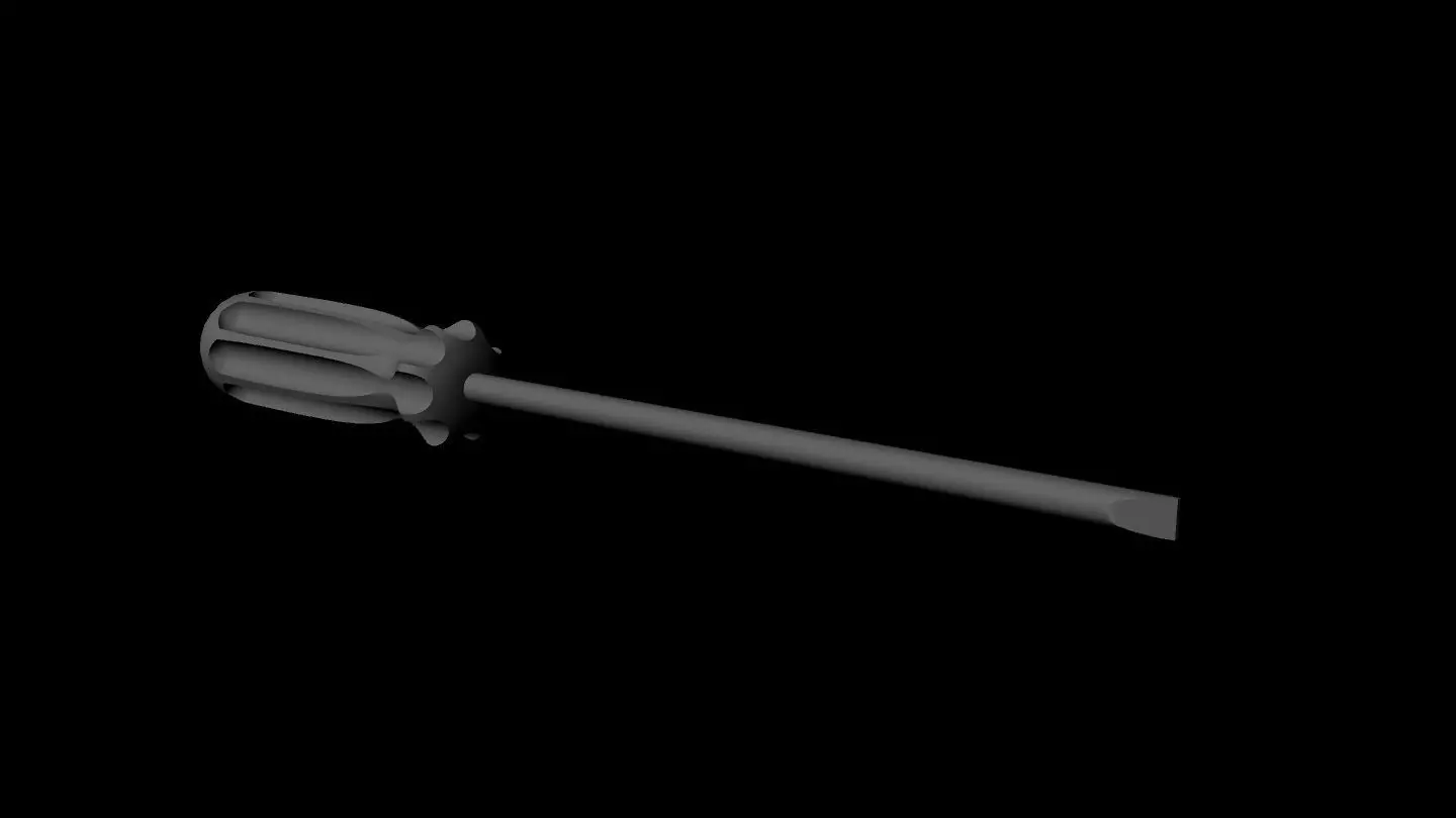 Screwdriver03 grenade launcher 3D model_0