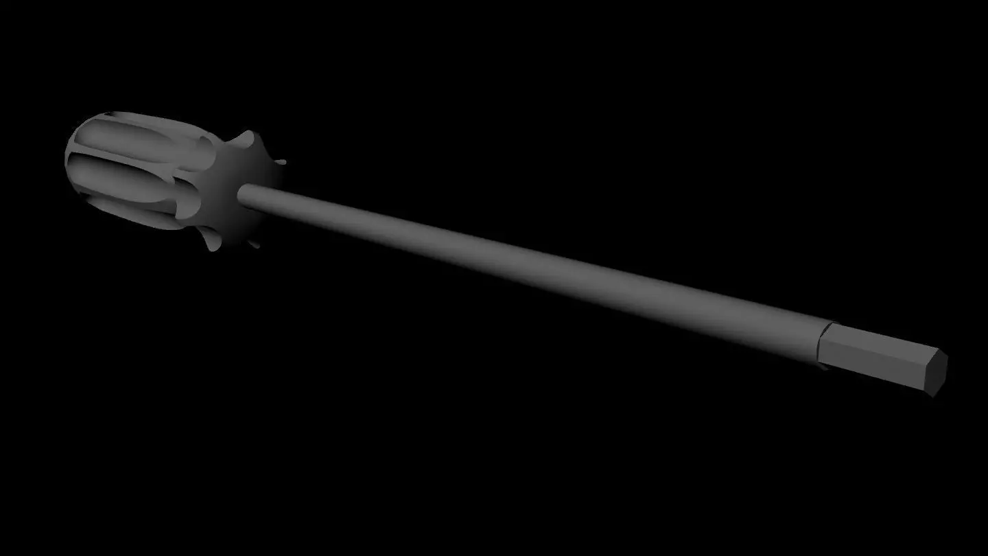 Screwdriver04 grenade launcher 3D model_0