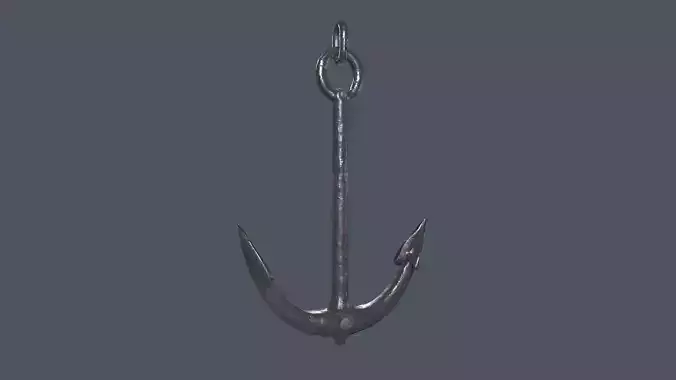 Ship anchor bundle with both clean iron and rusty look Low-poly 3D model