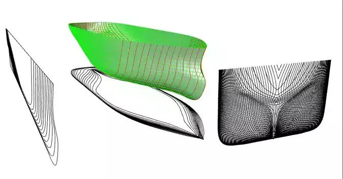 Ship hull Calculations 3D print model