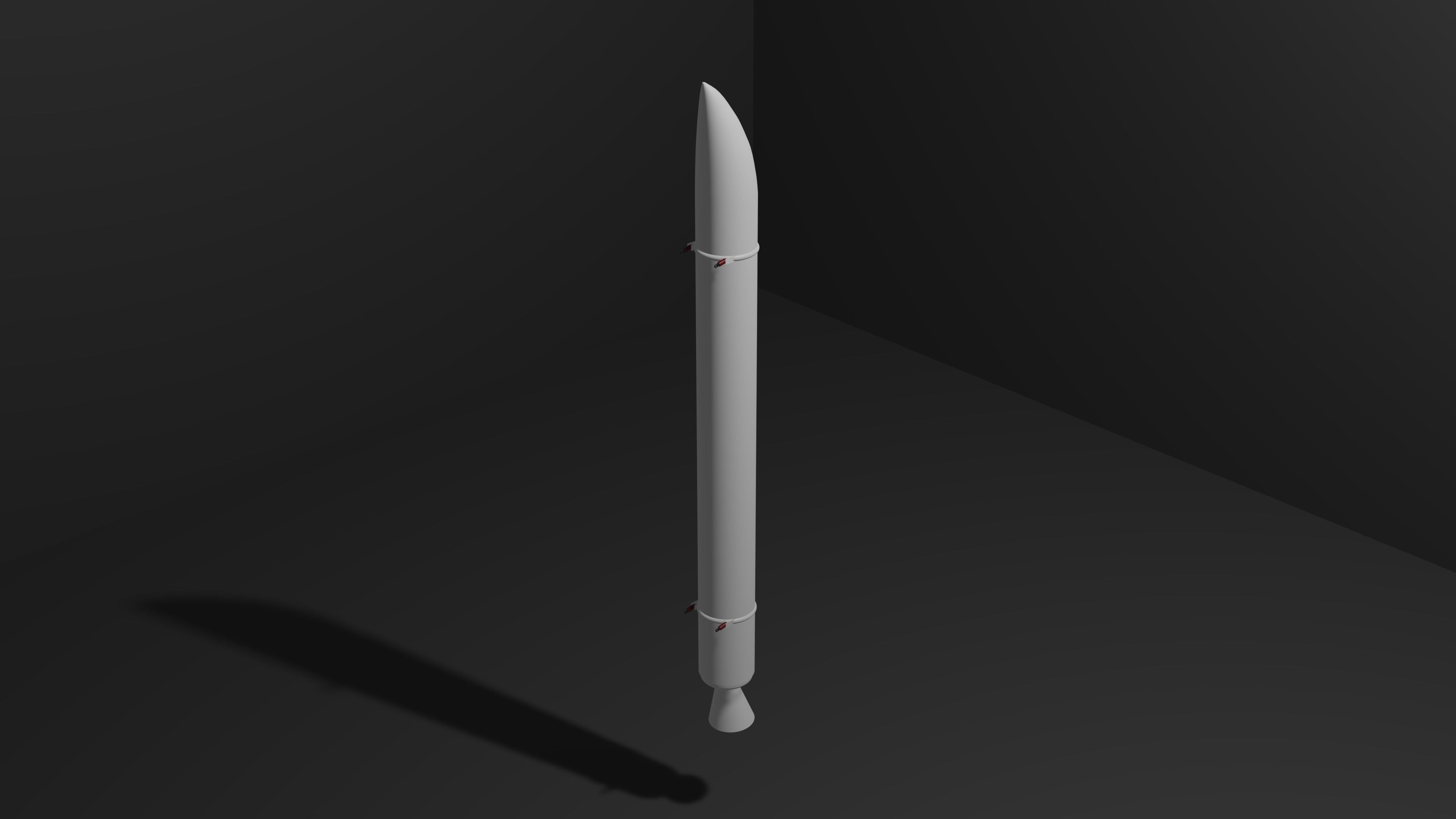 GEM-63 - Solid Rocket Booster Free 3D model_2