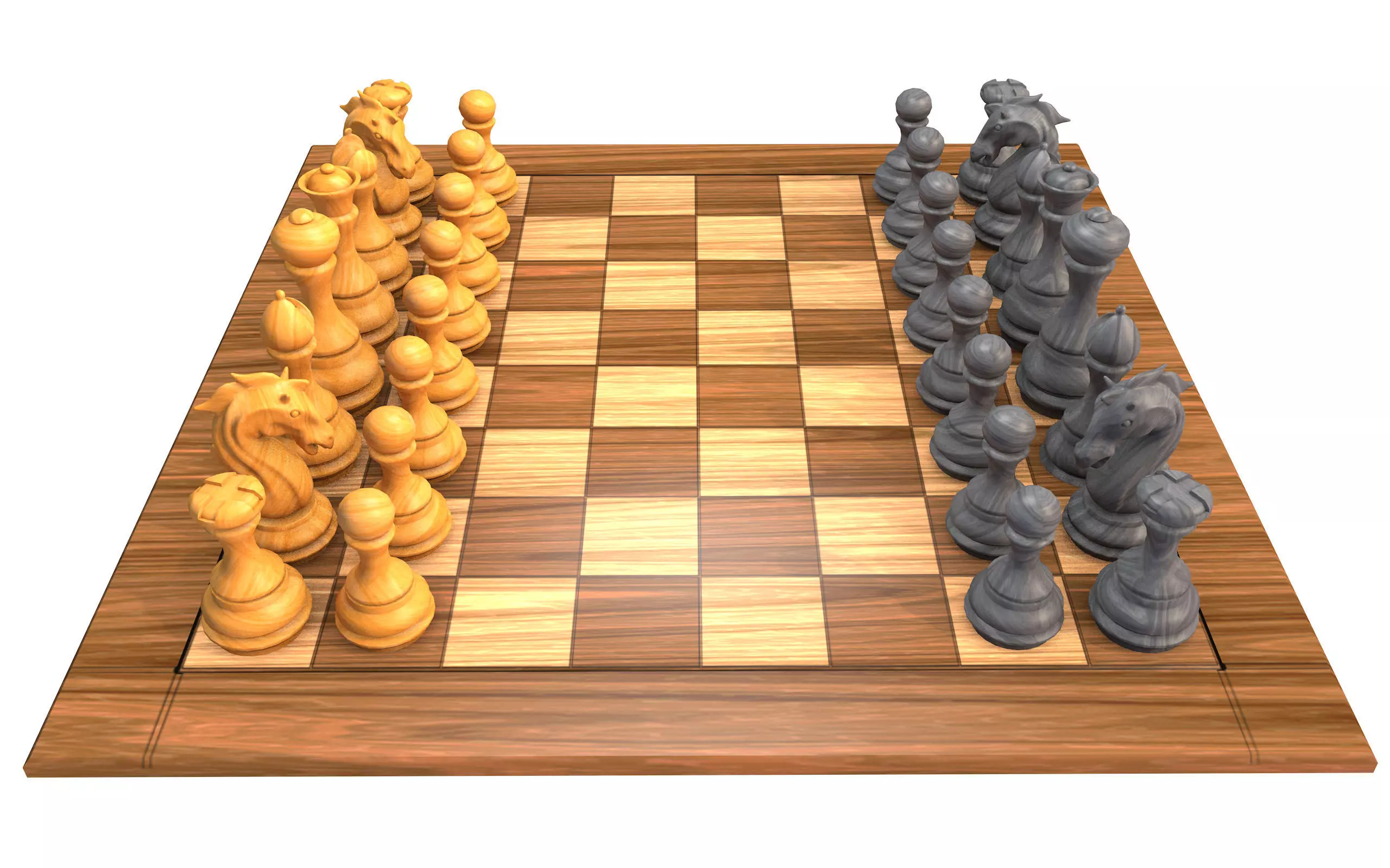 Chess Board lowpoly board game 3d model  Low-poly 3D model_0