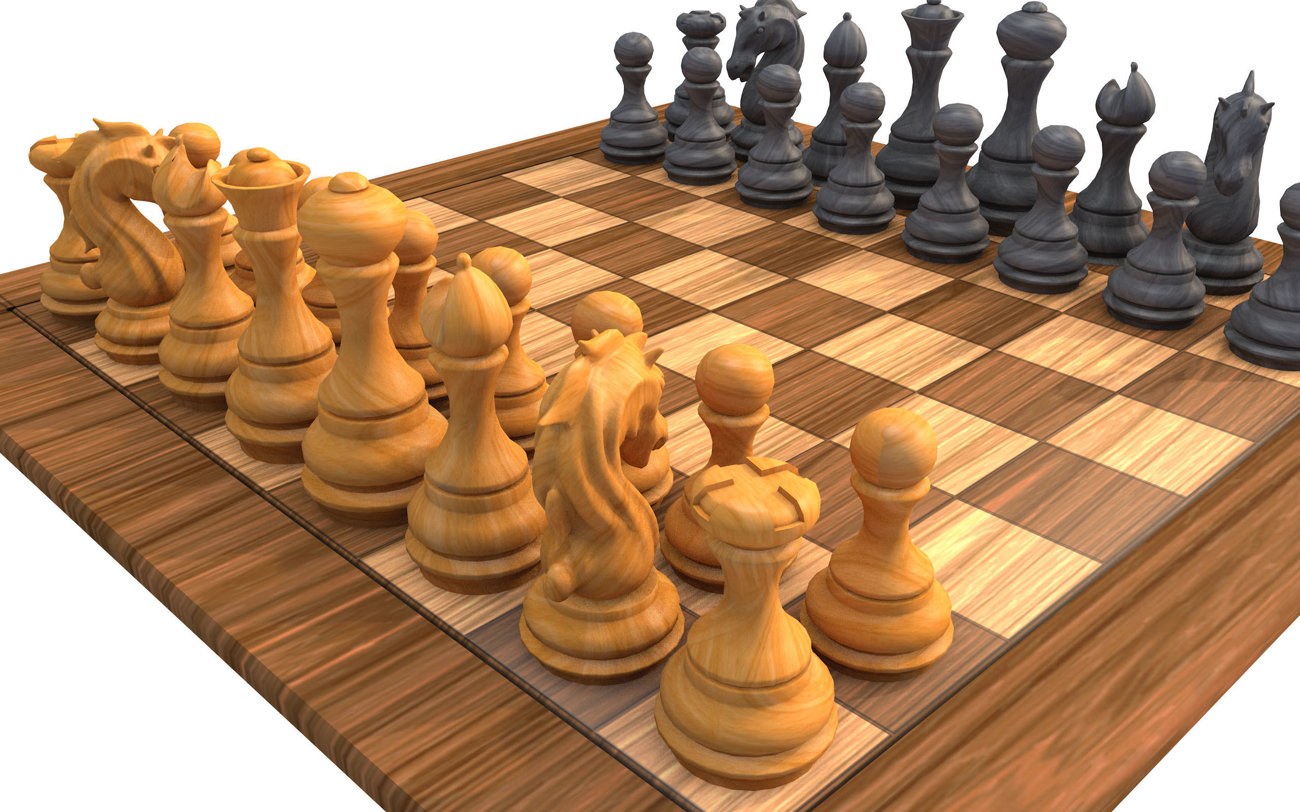 Chess Board lowpoly board game 3d model  Low-poly 3D model_2