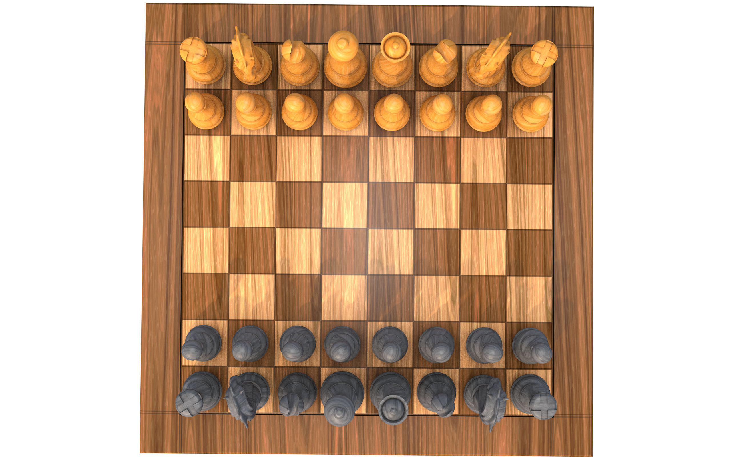 Chess Board lowpoly board game 3d model  Low-poly 3D model_3
