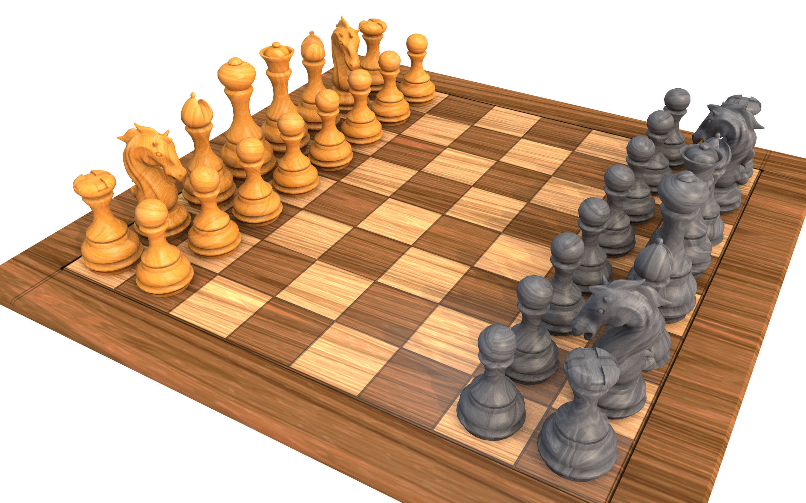 Chess Board lowpoly board game 3d model  Low-poly 3D model_1