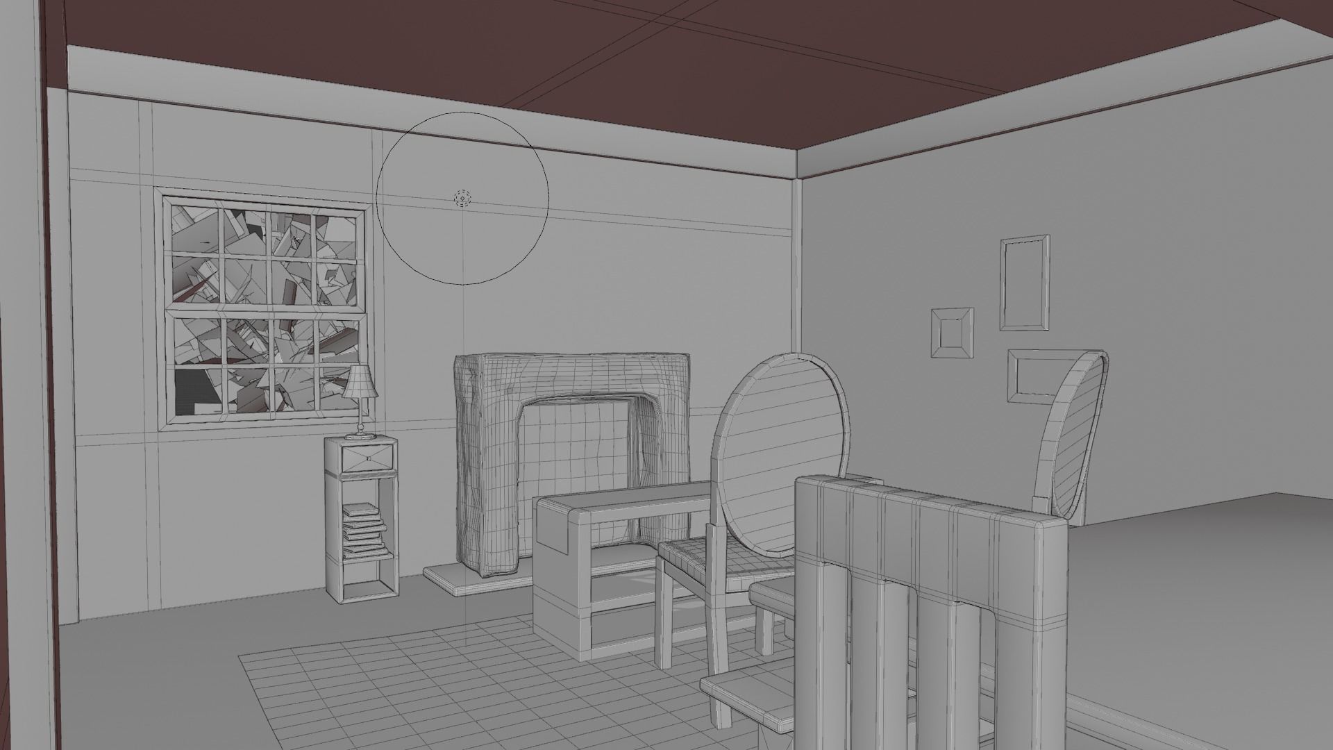 Cabin in the woods Low-poly 3D model_13