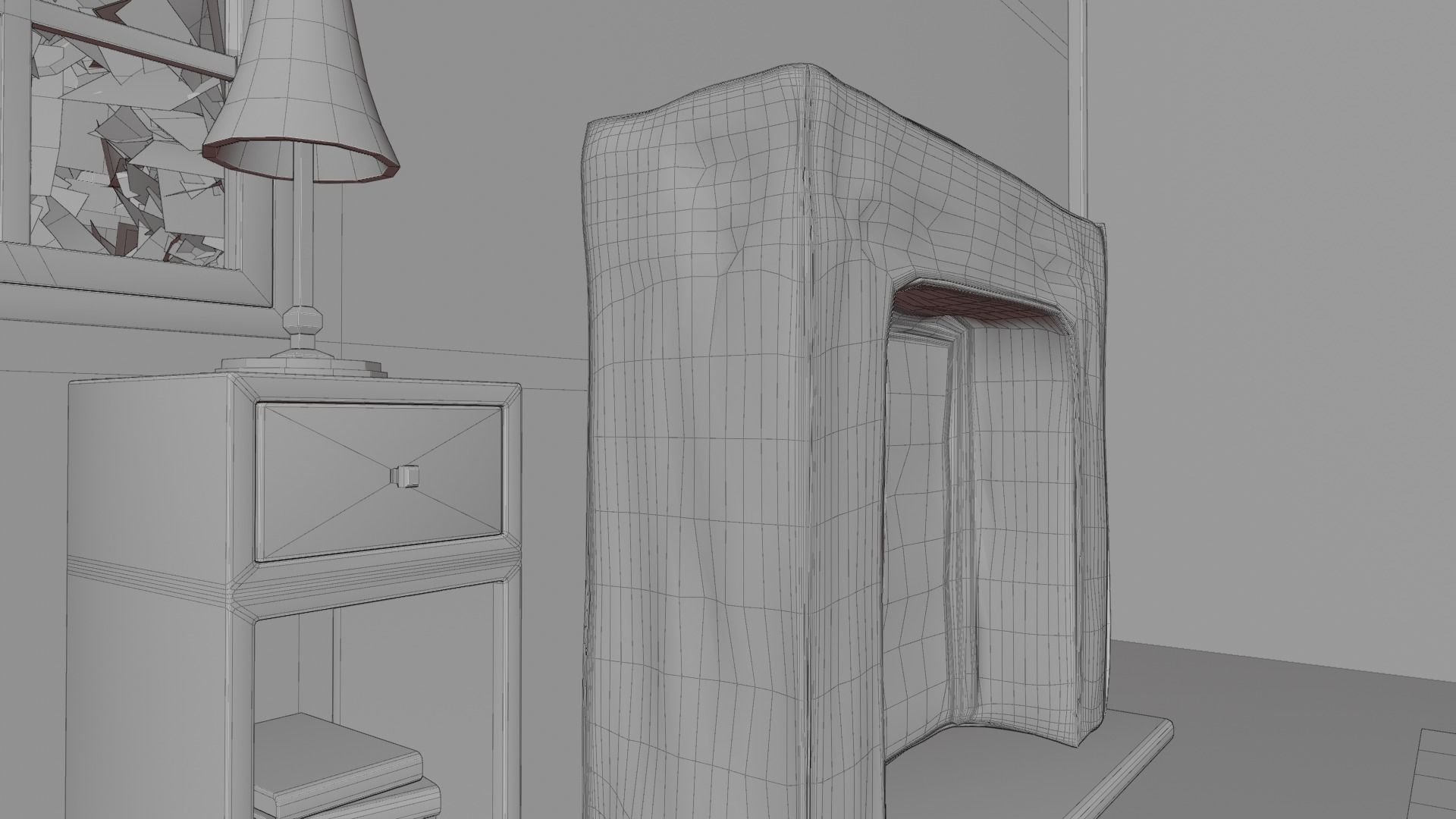 Cabin in the woods Low-poly 3D model_14