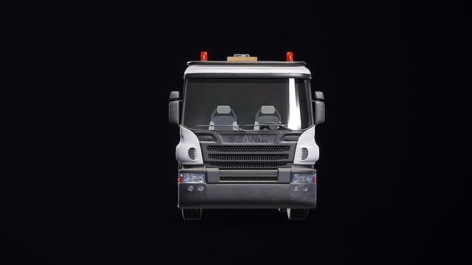 Fuel Truck Gameready PBR Low-poly 3D model 6