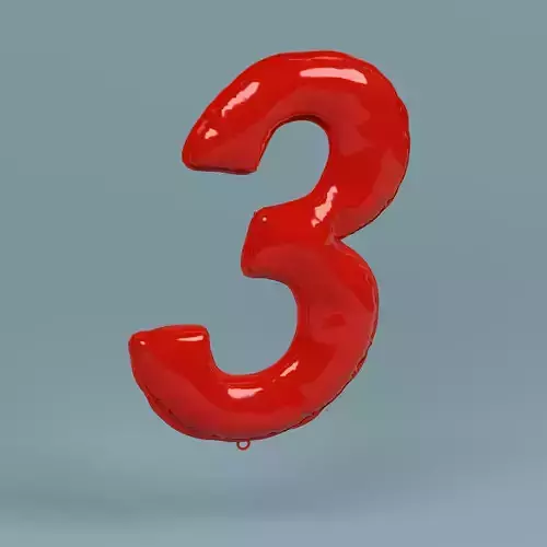 NUMBER 3 BALLOON