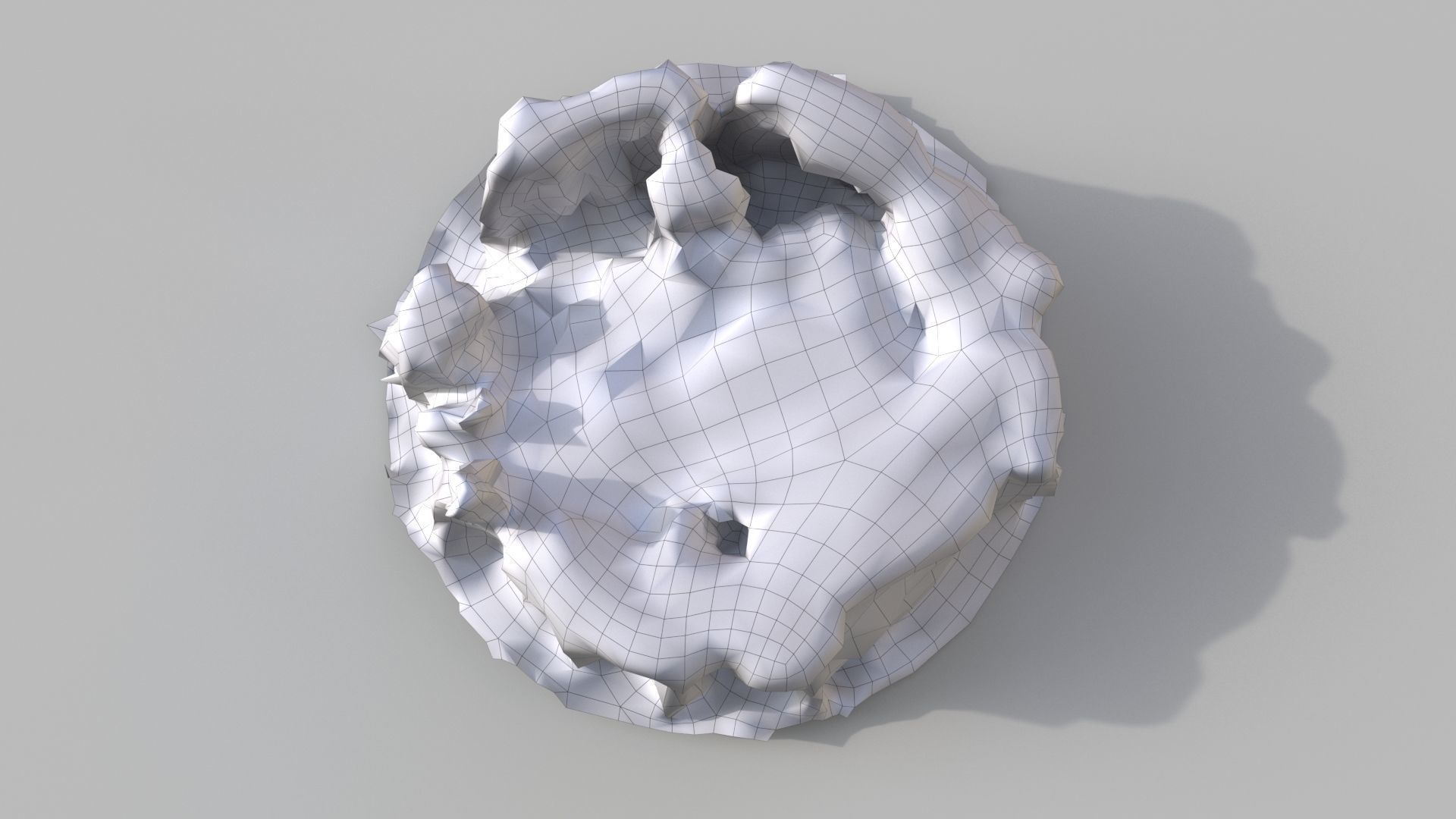 old mossed stump Low-poly 3D model_9