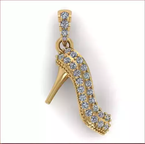 High heels Gold Pendants 3D print model
