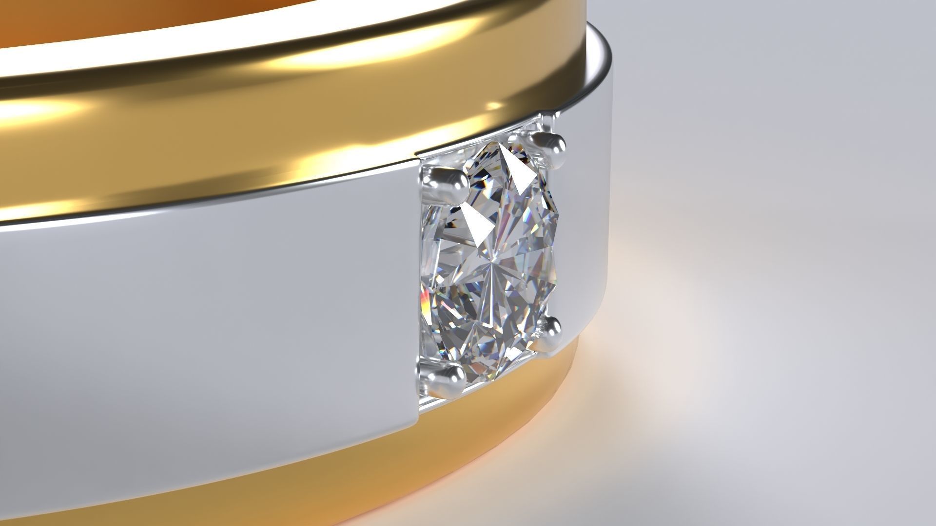 The Confident Male Ring - Low poly 3d model Low-poly 3D model_3