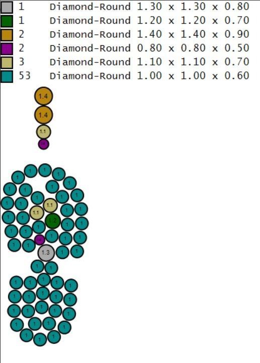 Flip-flops Full Diamond Pendants 3D print model_2