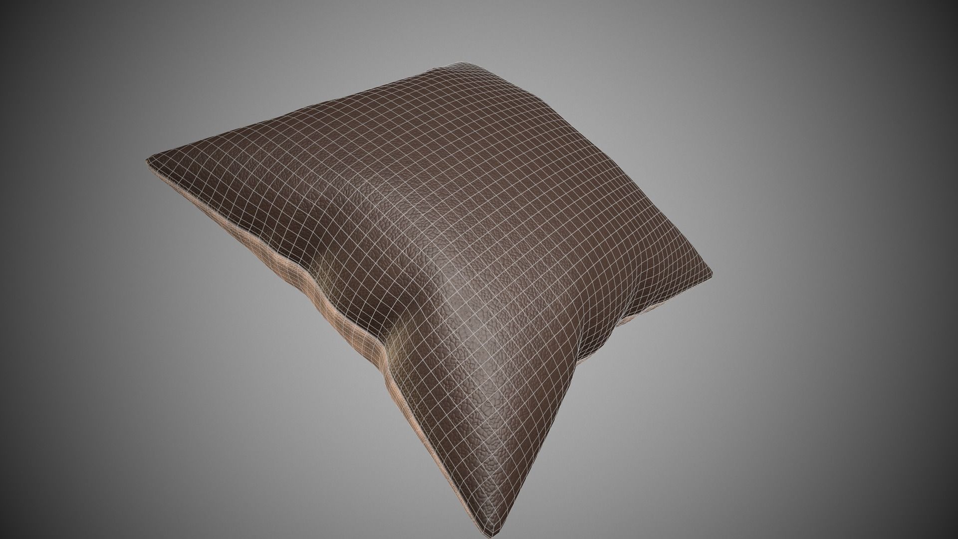 Pillow Leather Fabric Low-poly 3D model_7