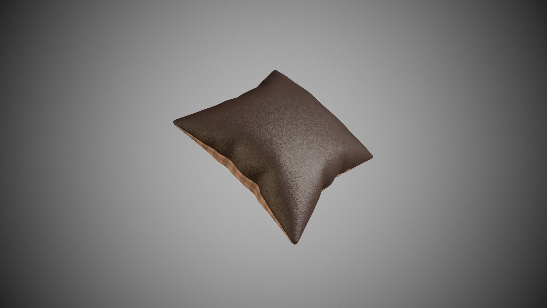 Pillow Leather Fabric Low-poly 3D model_5