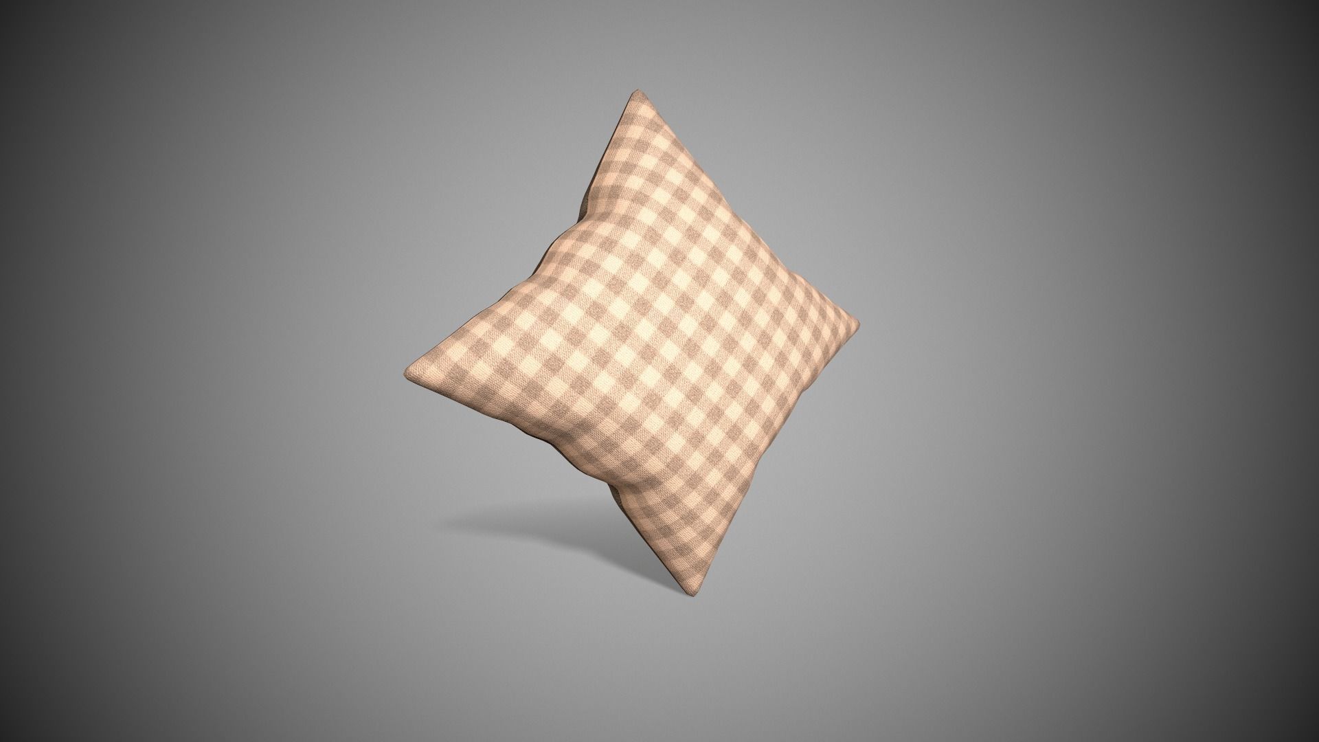 Pillow Leather Fabric Low-poly 3D model_3