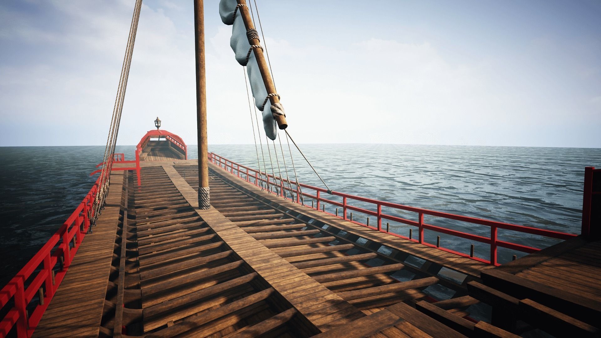 Medieval Galley  Low-poly 3D model_11