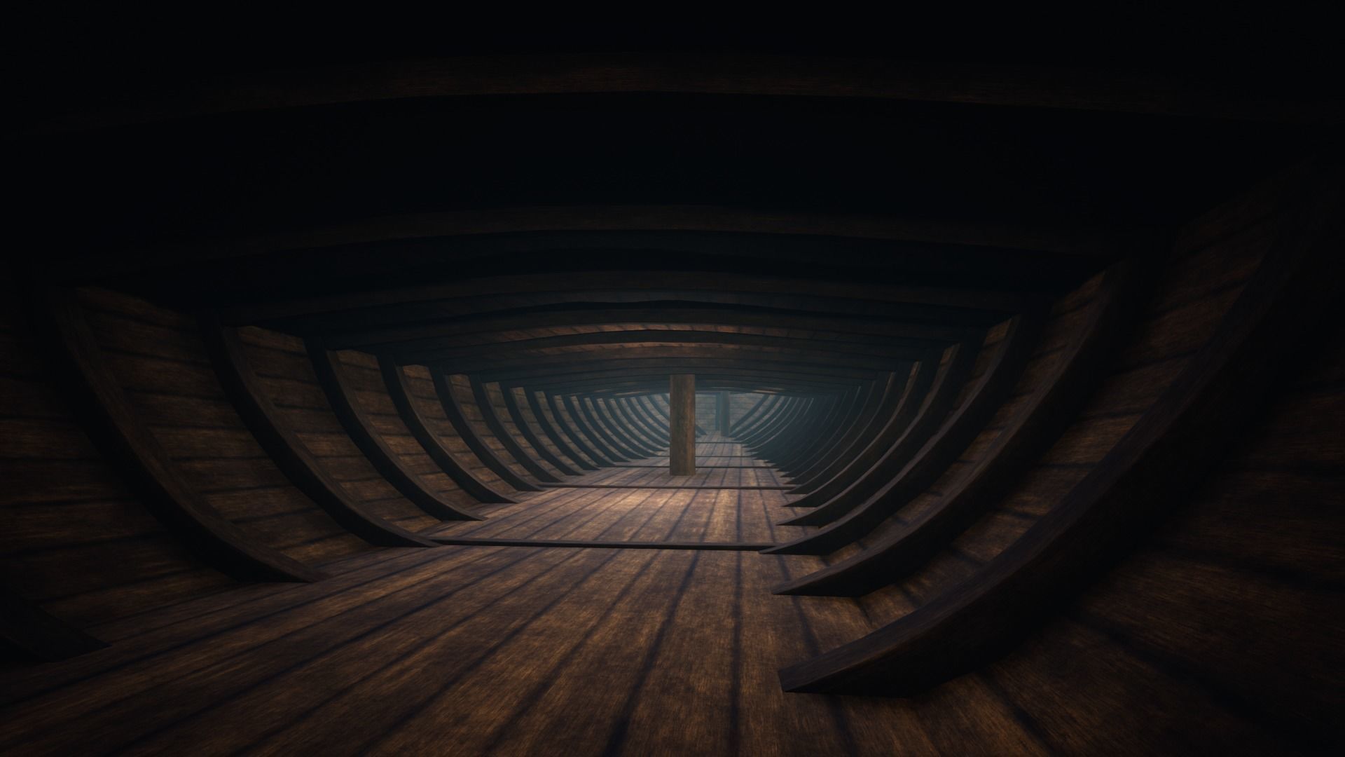 Medieval Galley  Low-poly 3D model_16