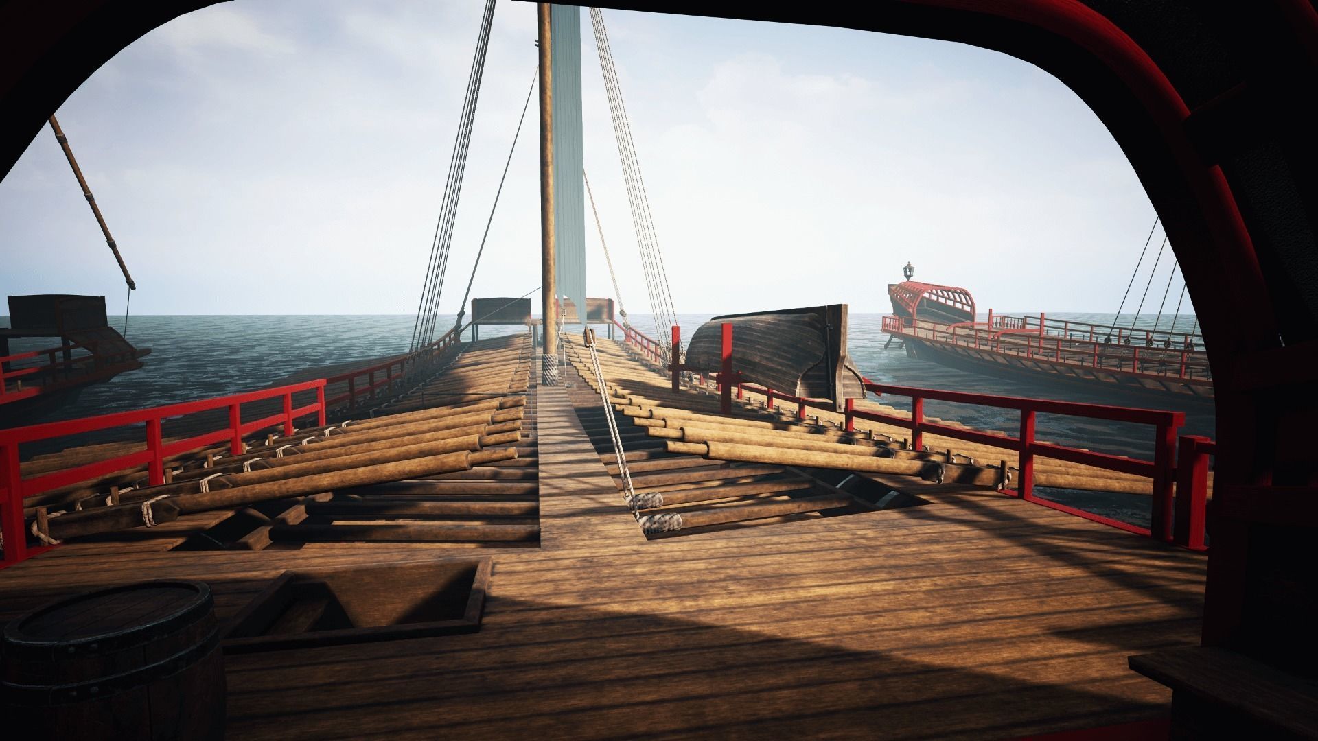 Medieval Galley  Low-poly 3D model_13