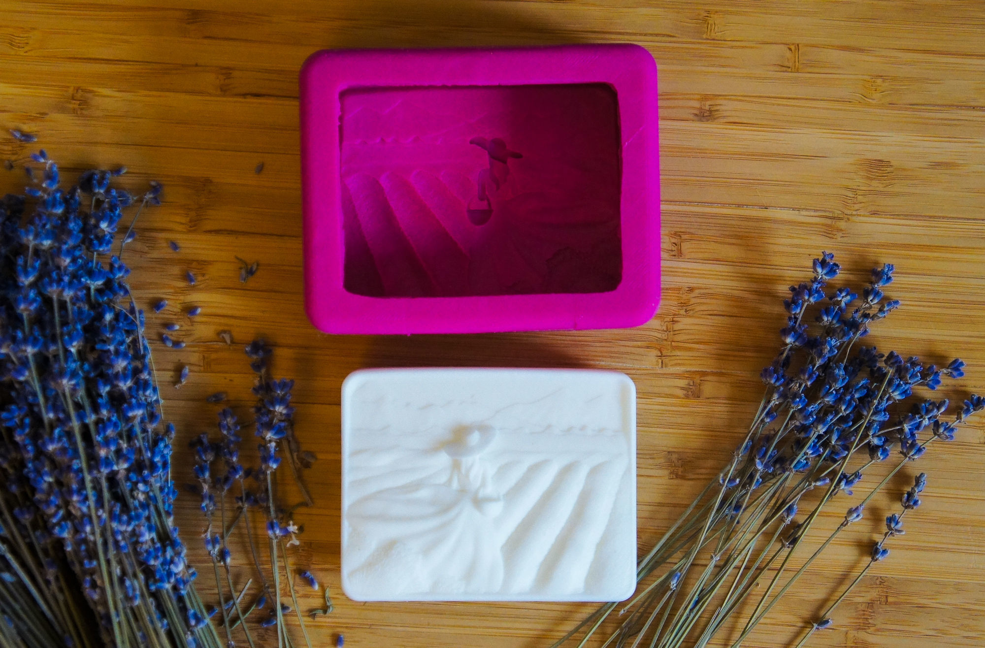 A girl on a lavender field SOAP master  3D print model_9