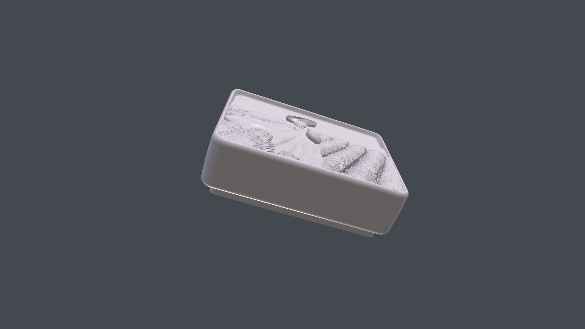 A girl on a lavender field SOAP master  3D print model_14