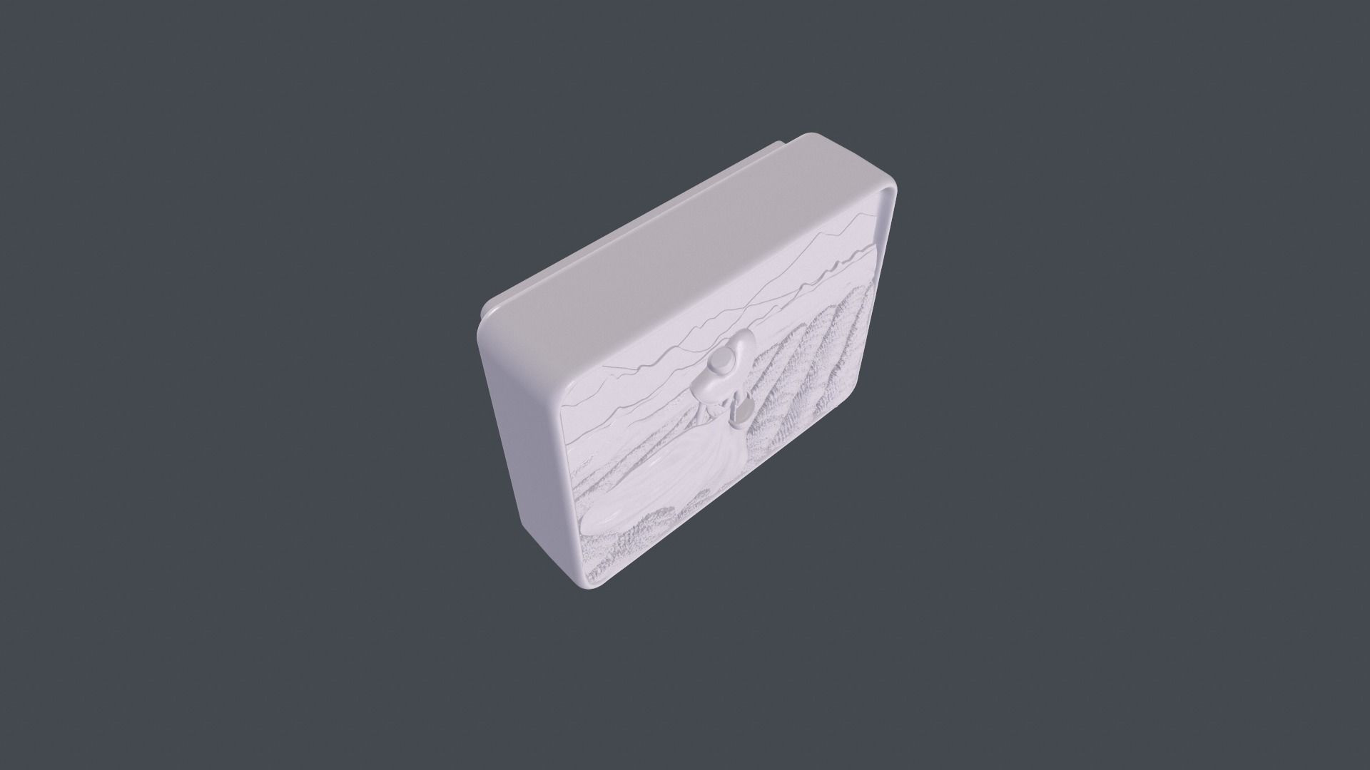 A girl on a lavender field SOAP master  3D print model_13