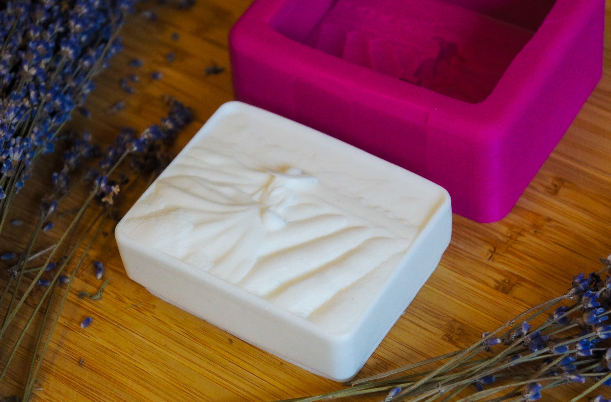A girl on a lavender field SOAP master  3D print model_5