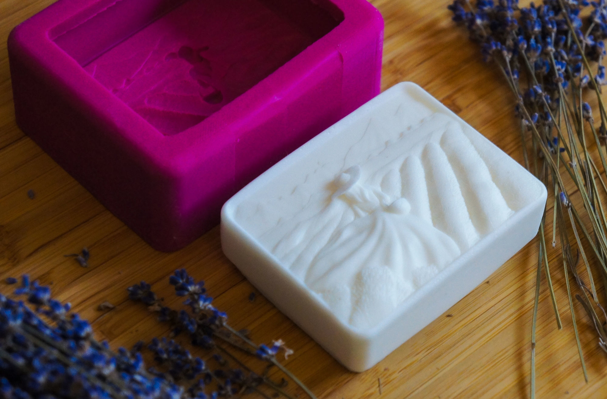 A girl on a lavender field SOAP master  3D print model_6