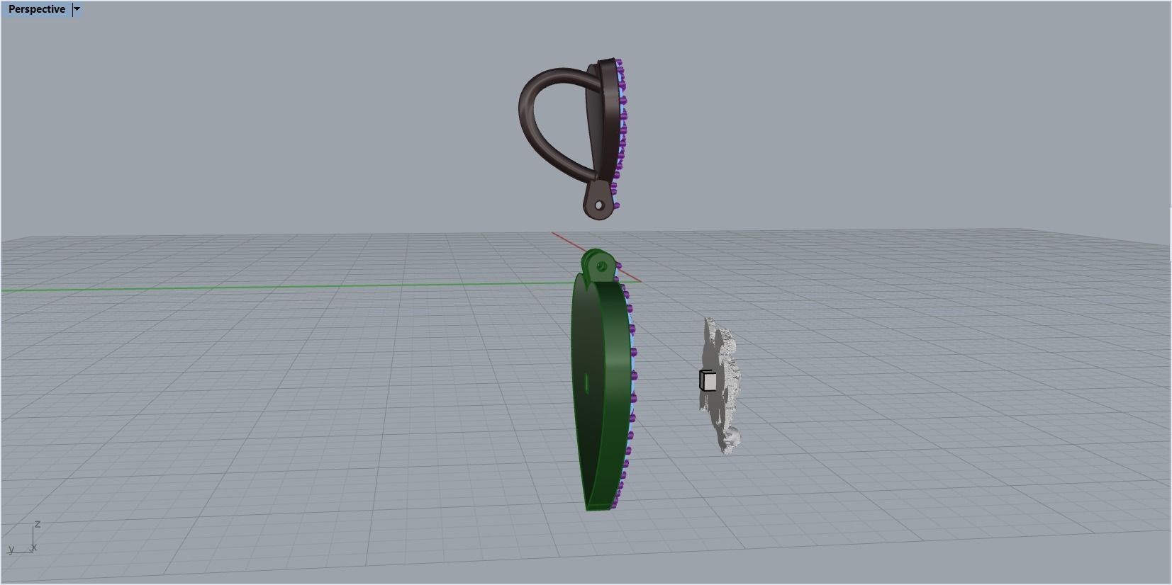 pendant in the form of a heart with a rose 3D print model_15